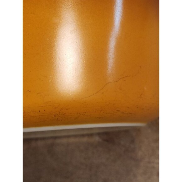 VTG Pyrex Casserole Baking Dish 474-B Brown and Gold 1.5 QT - Picture 5 of 5